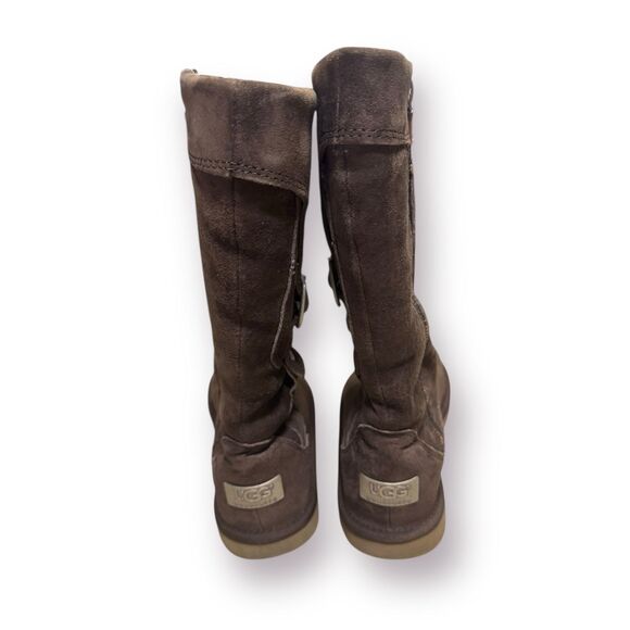UGG Women’s Boots Cargo III Leather Suede Sheepskin Pockets on Boots Sz 6 Brown - Picture 3 of 12